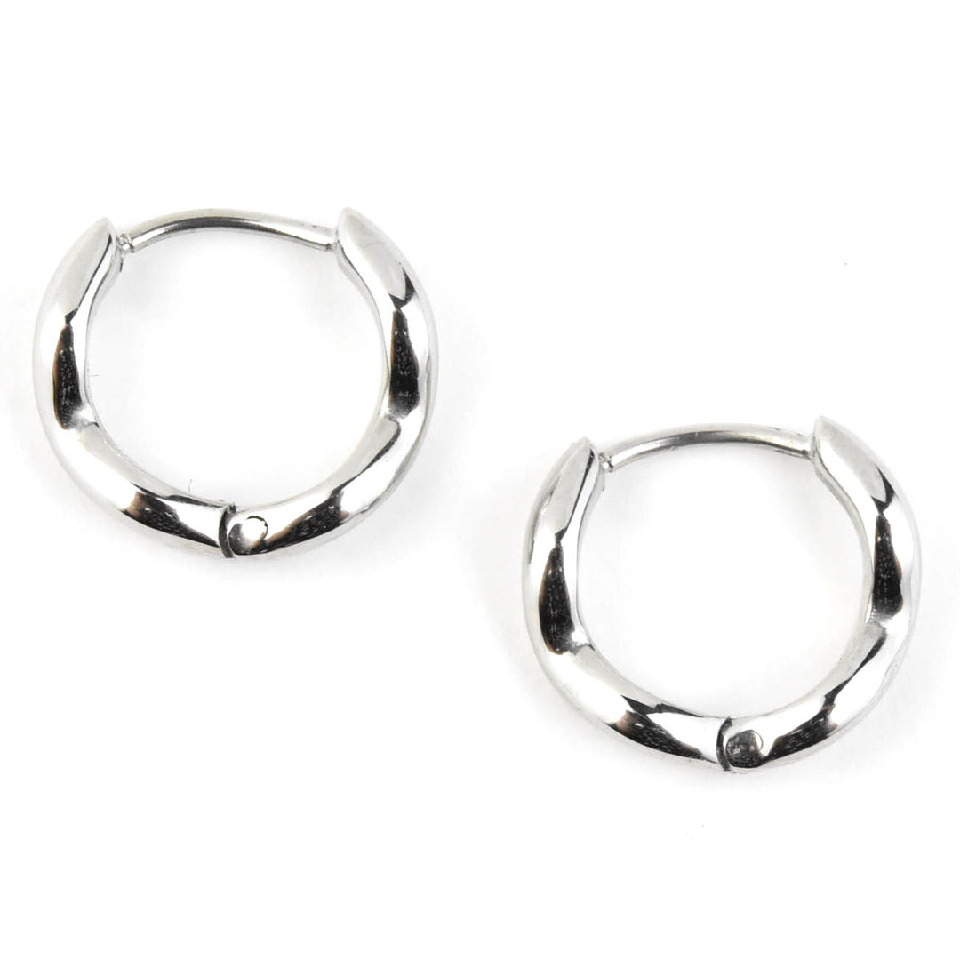 Squiggly Rounded Huggie Hoops - Goldmakers Fine Jewelry