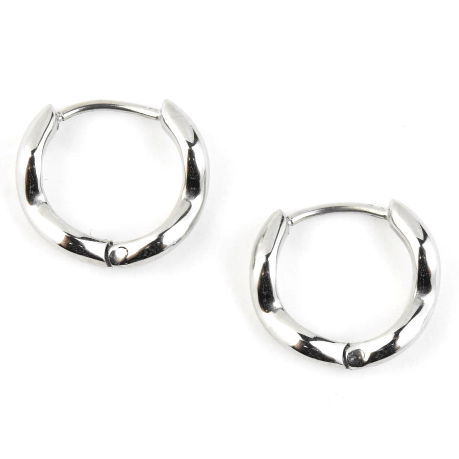 Squiggly Rounded Huggie Hoops - Goldmakers Fine Jewelry