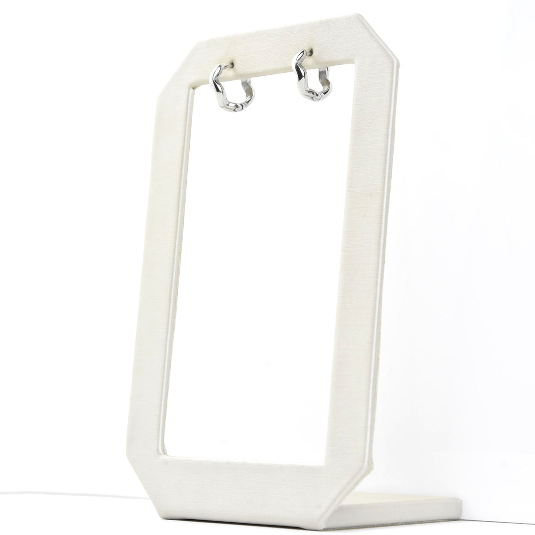 Squiggly Rounded Huggie Hoops - Goldmakers Fine Jewelry