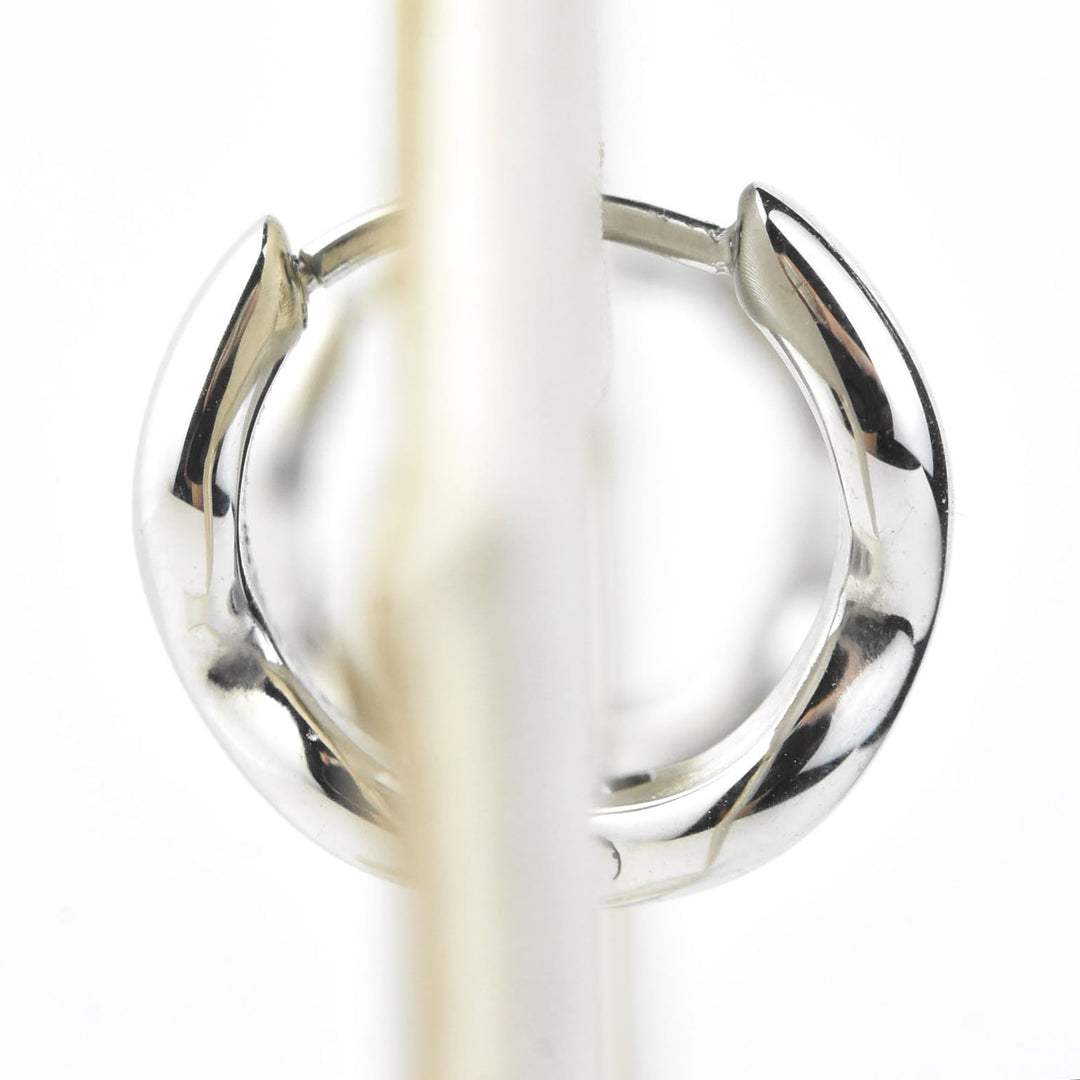 Squiggly Rounded Huggie Hoops - Goldmakers Fine Jewelry