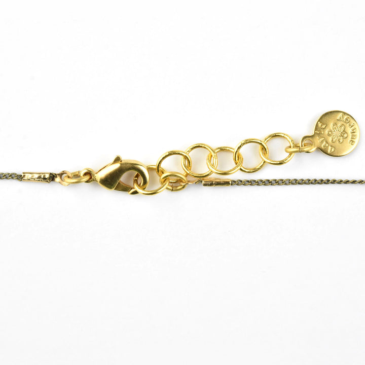 Stacked Beads and Brass Fringe Necklace - Goldmakers Fine Jewelry