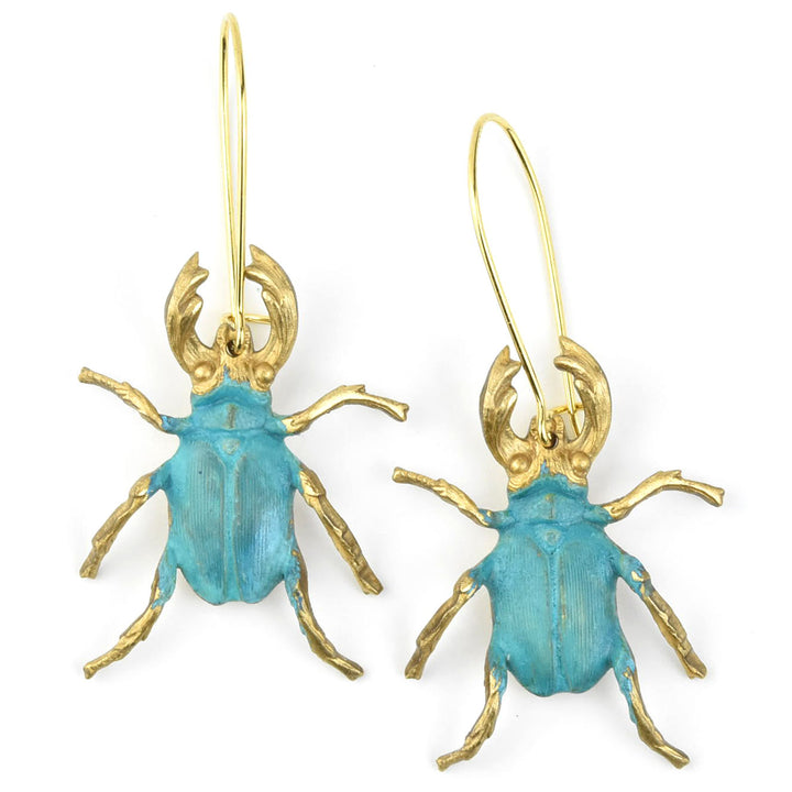 Stag Beetle Earrings - Goldmakers Fine Jewelry