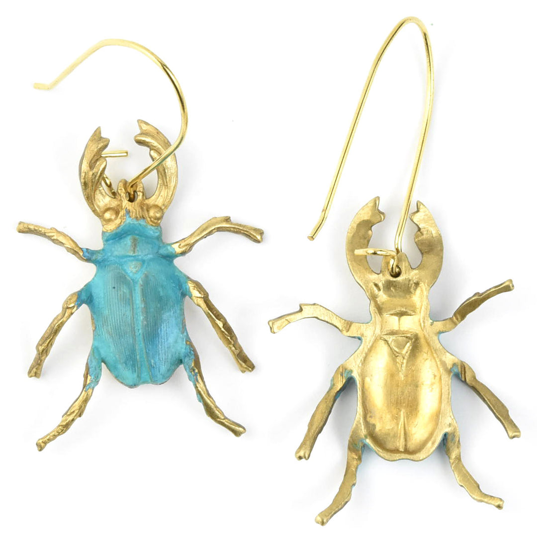 Stag Beetle Earrings - Goldmakers Fine Jewelry