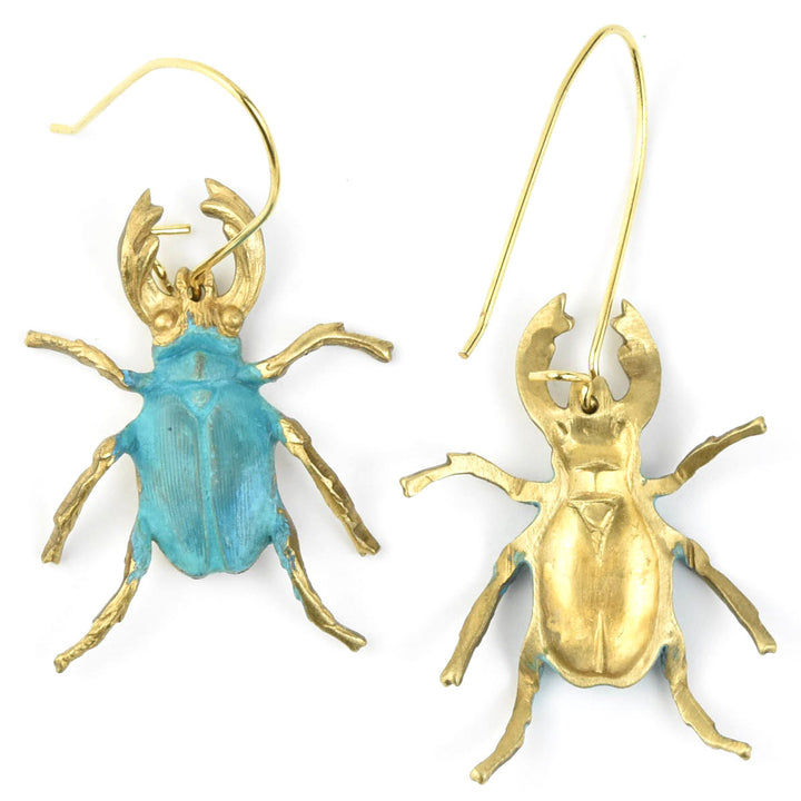 Stag Beetle Earrings - Goldmakers Fine Jewelry