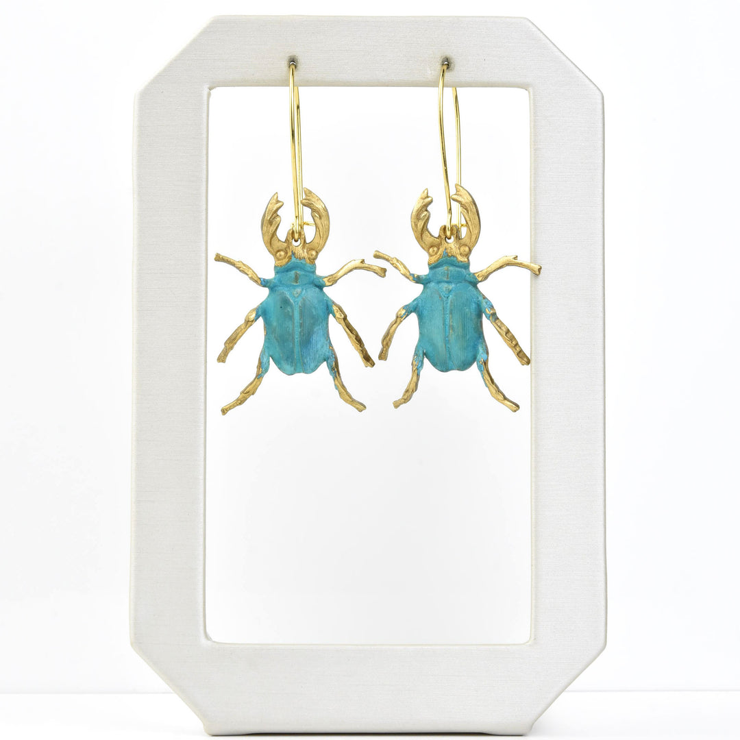 Stag Beetle Earrings - Goldmakers Fine Jewelry