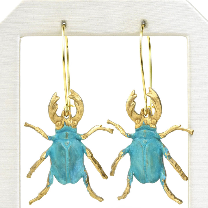 Stag Beetle Earrings - Goldmakers Fine Jewelry