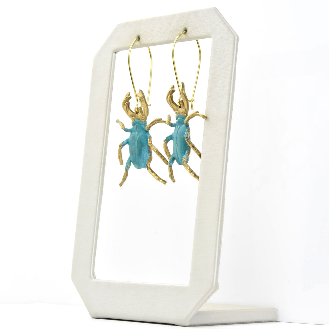 Stag Beetle Earrings - Goldmakers Fine Jewelry