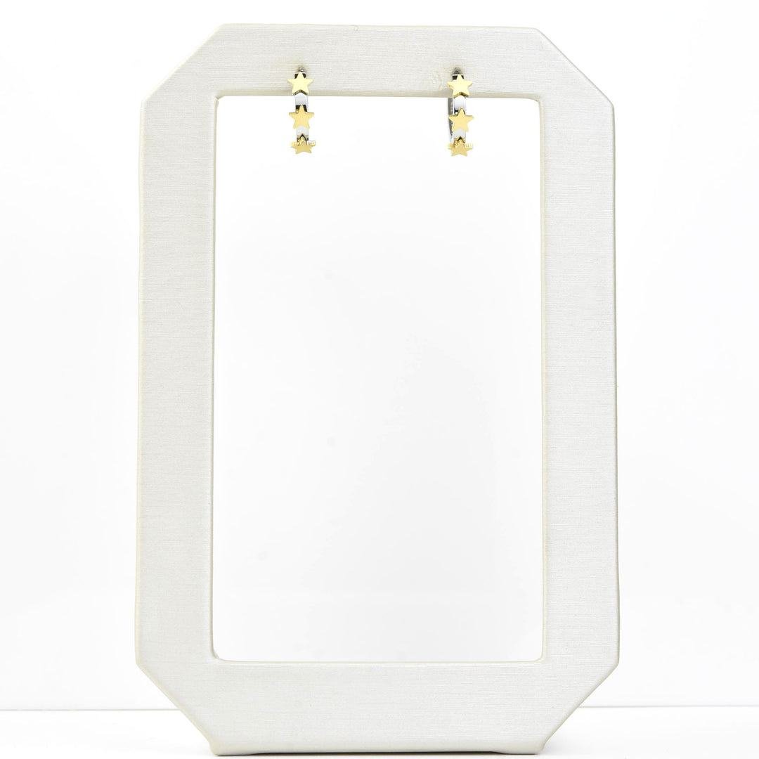 Star 3D Huggie Hoops - Goldmakers Fine Jewelry