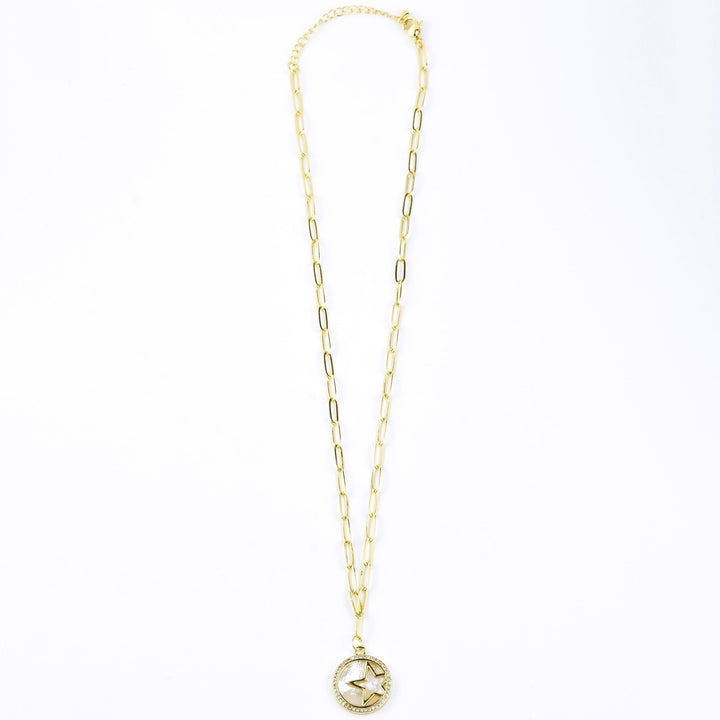 Star Mother of Pearl Necklace - Goldmakers Fine Jewelry