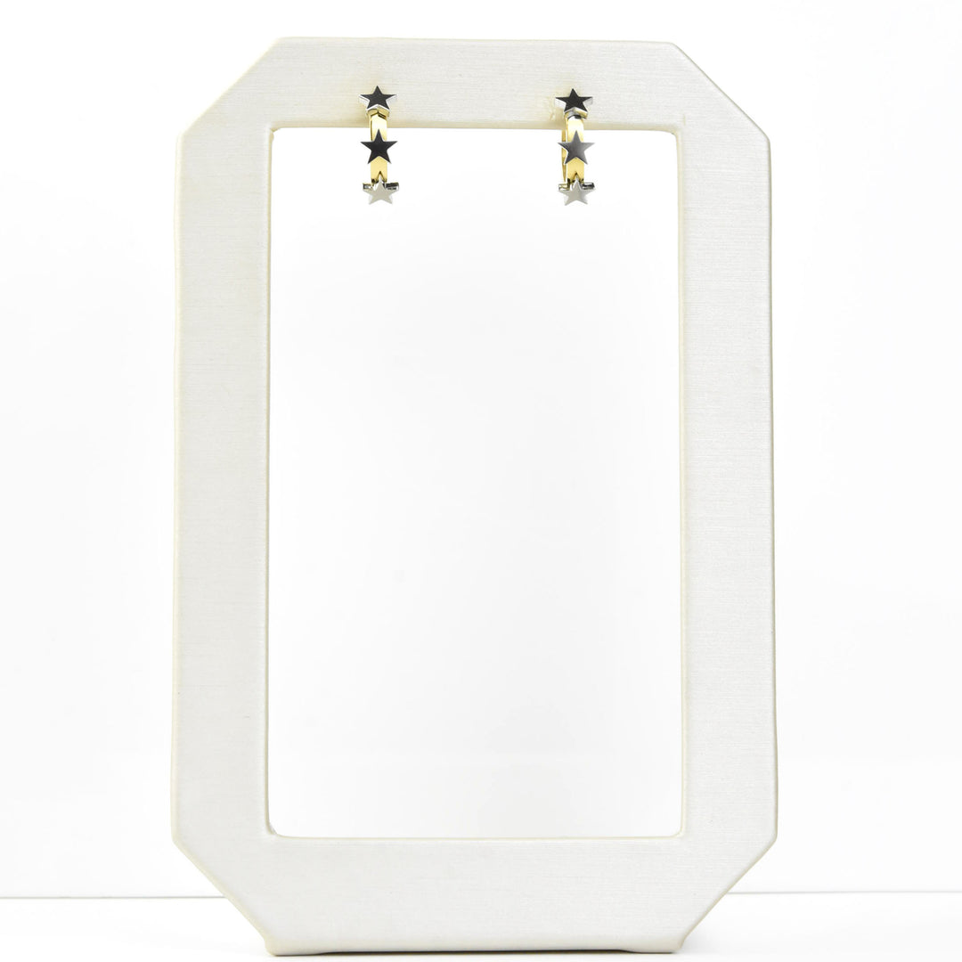 Star 3D Huggie Hoops - Goldmakers Fine Jewelry