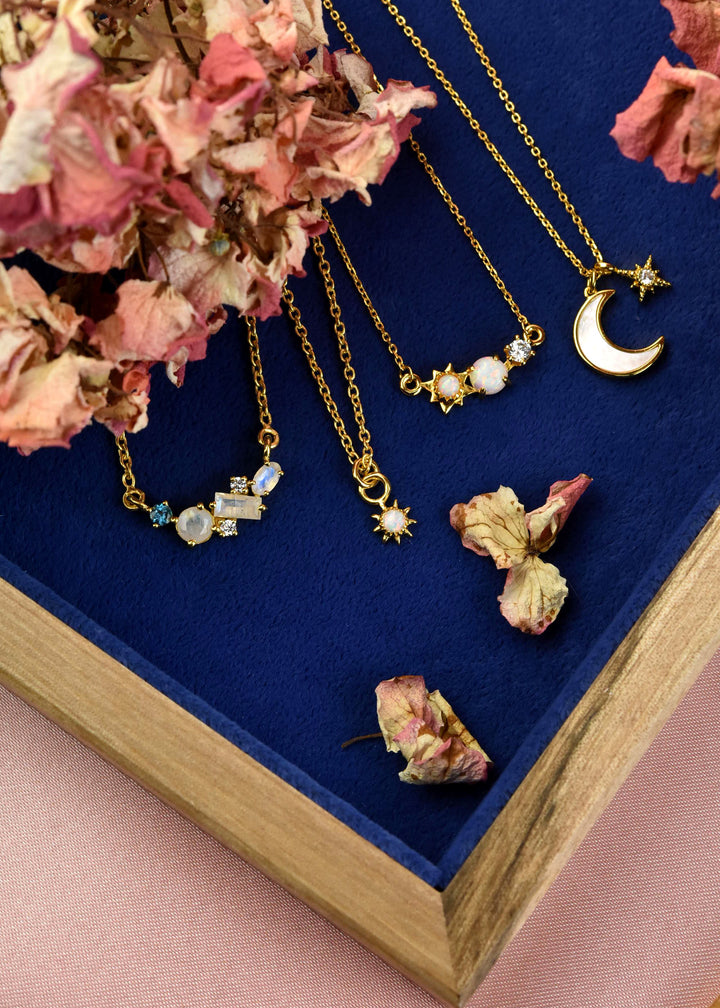 Opal Starburst Necklace - Goldmakers Fine Jewelry
