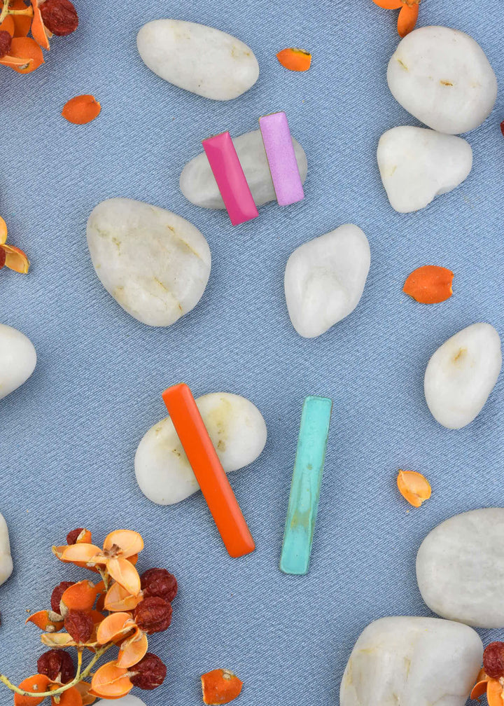 Sticks Studs in Mix Rose - Goldmakers Fine Jewelry