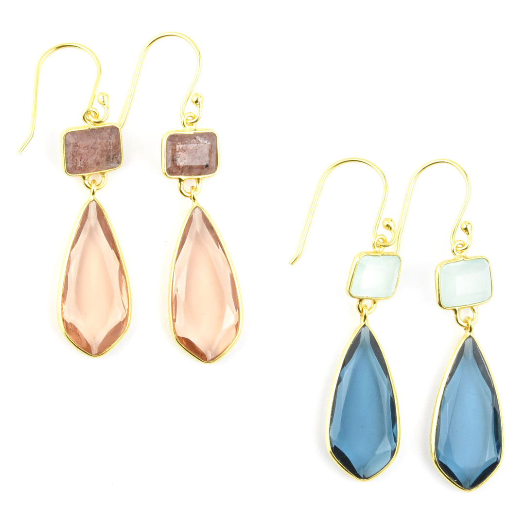 Svea Earrings in Blue - Goldmakers Fine Jewelry