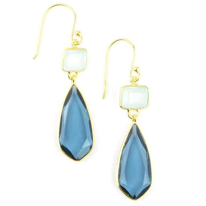 Svea Earrings in Blue - Goldmakers Fine Jewelry
