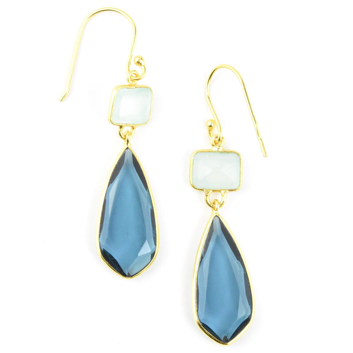 Svea Earrings in Blue - Goldmakers Fine Jewelry