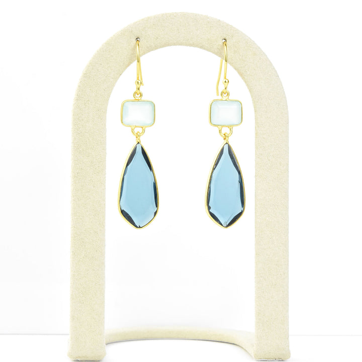 Svea Earrings in Blue - Goldmakers Fine Jewelry