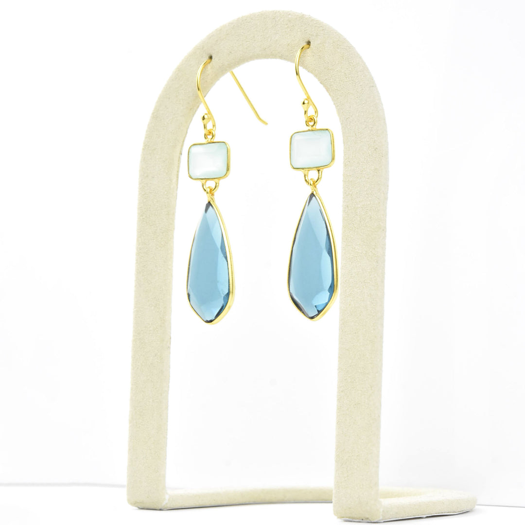 Svea Earrings in Blue - Goldmakers Fine Jewelry