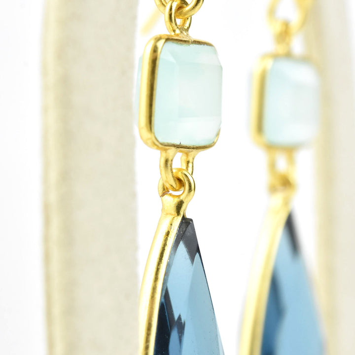 Svea Earrings in Blue - Goldmakers Fine Jewelry