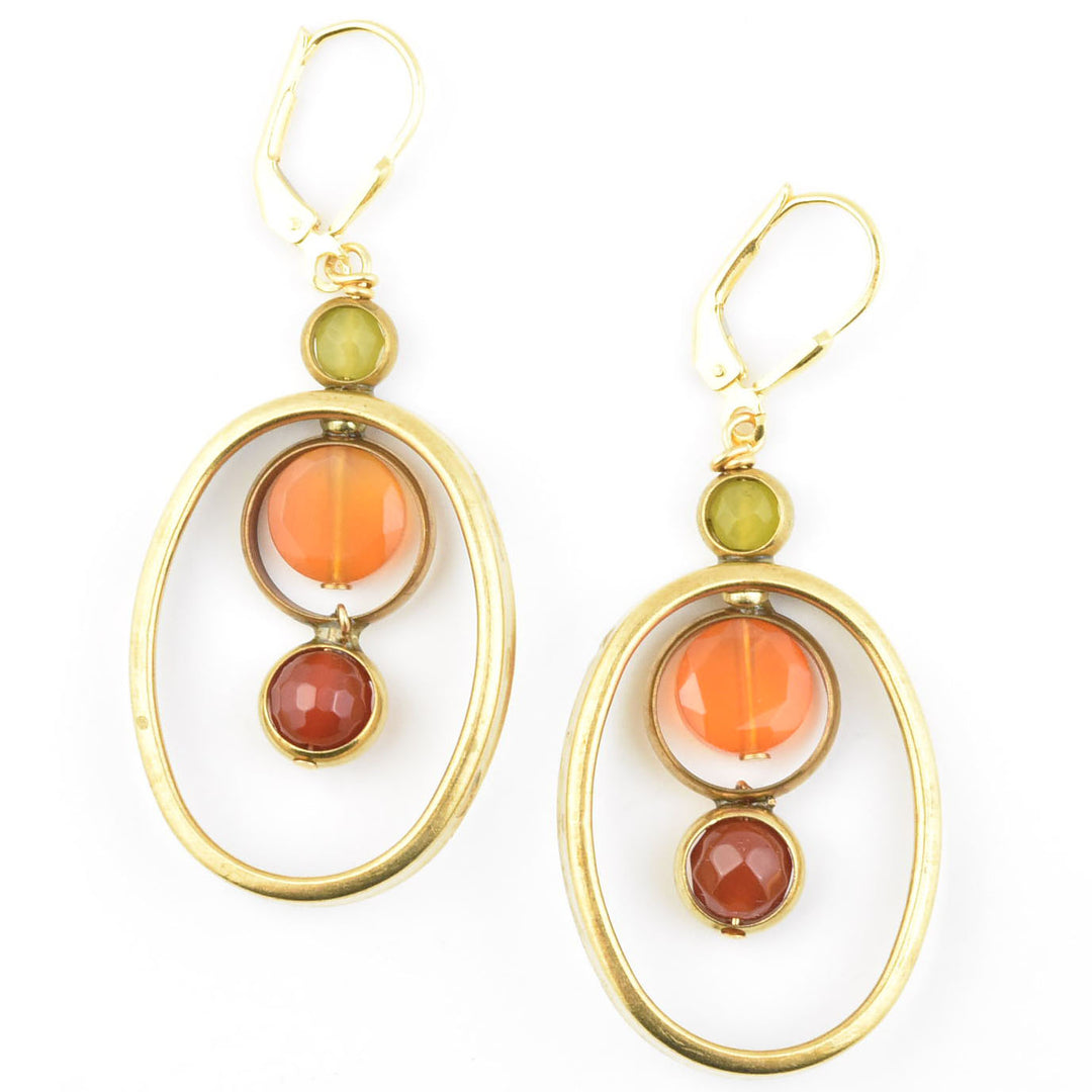 Oval Orbit Earrings - Goldmakers Fine Jewelry