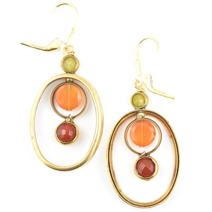 Oval Orbit Earrings - Goldmakers Fine Jewelry