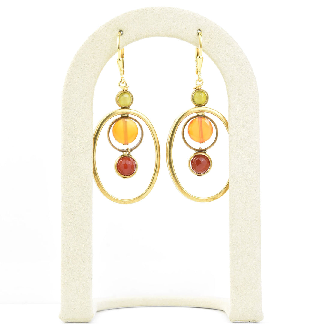 Oval Orbit Earrings - Goldmakers Fine Jewelry