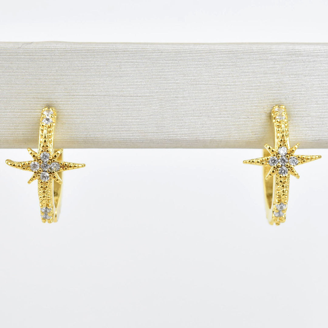 Petite Star Huggies - Goldmakers Fine Jewelry