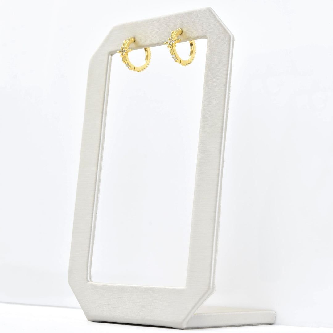 Petite Star Huggies - Goldmakers Fine Jewelry