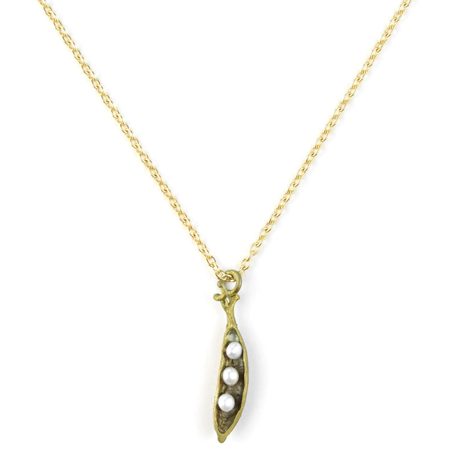 Mini Three Peas in a Pod Necklace - Goldmakers Fine Jewelry