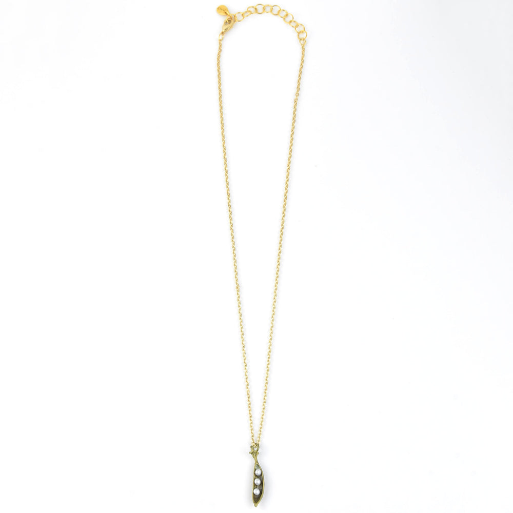 Mini Three Peas in a Pod Necklace - Goldmakers Fine Jewelry