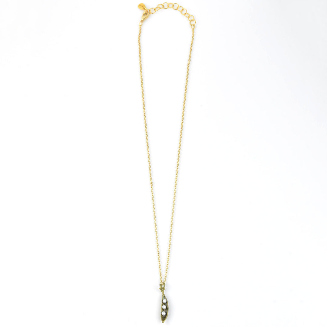 Mini Three Peas in a Pod Necklace - Goldmakers Fine Jewelry