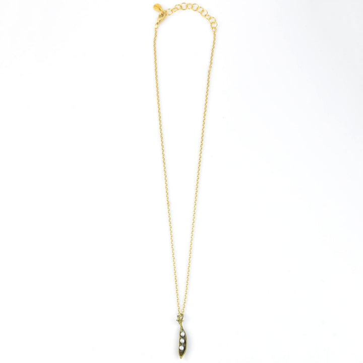 Mini Three Peas in a Pod Necklace - Goldmakers Fine Jewelry