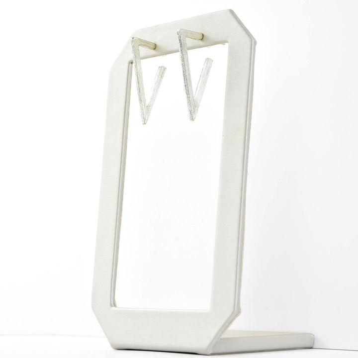 Sterling Silver Triangle Hoops - Goldmakers Fine Jewelry