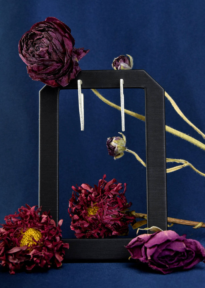 Sterling Silver Triangle Hoops - Goldmakers Fine Jewelry