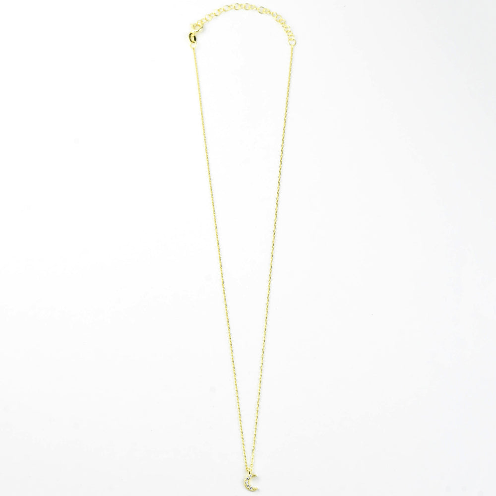 Vermeil Moon Pendant Necklace - Goldmakers Fine Jewelry