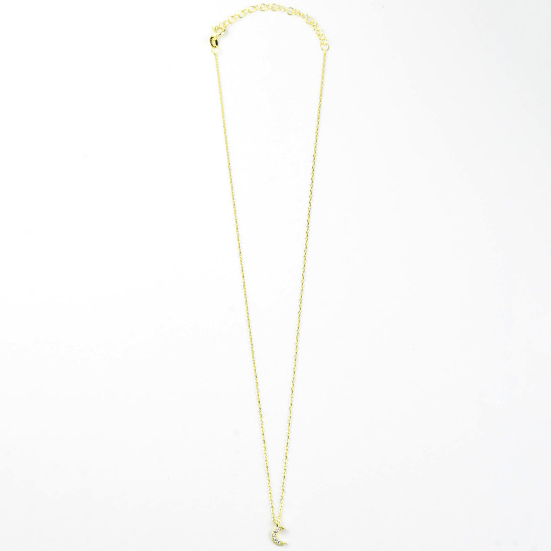 Vermeil Moon Pendant Necklace - Goldmakers Fine Jewelry