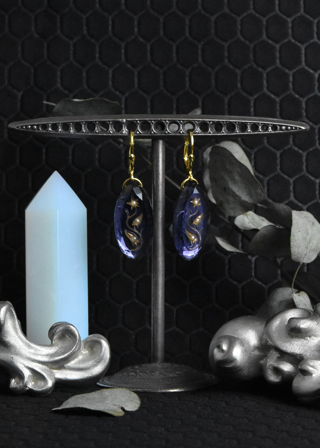 Vintage Button Earrings - Goldmakers Fine Jewelry