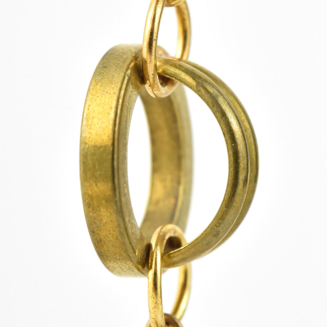 Vintage Brass Round Link Earrings - Goldmakers Fine Jewelry