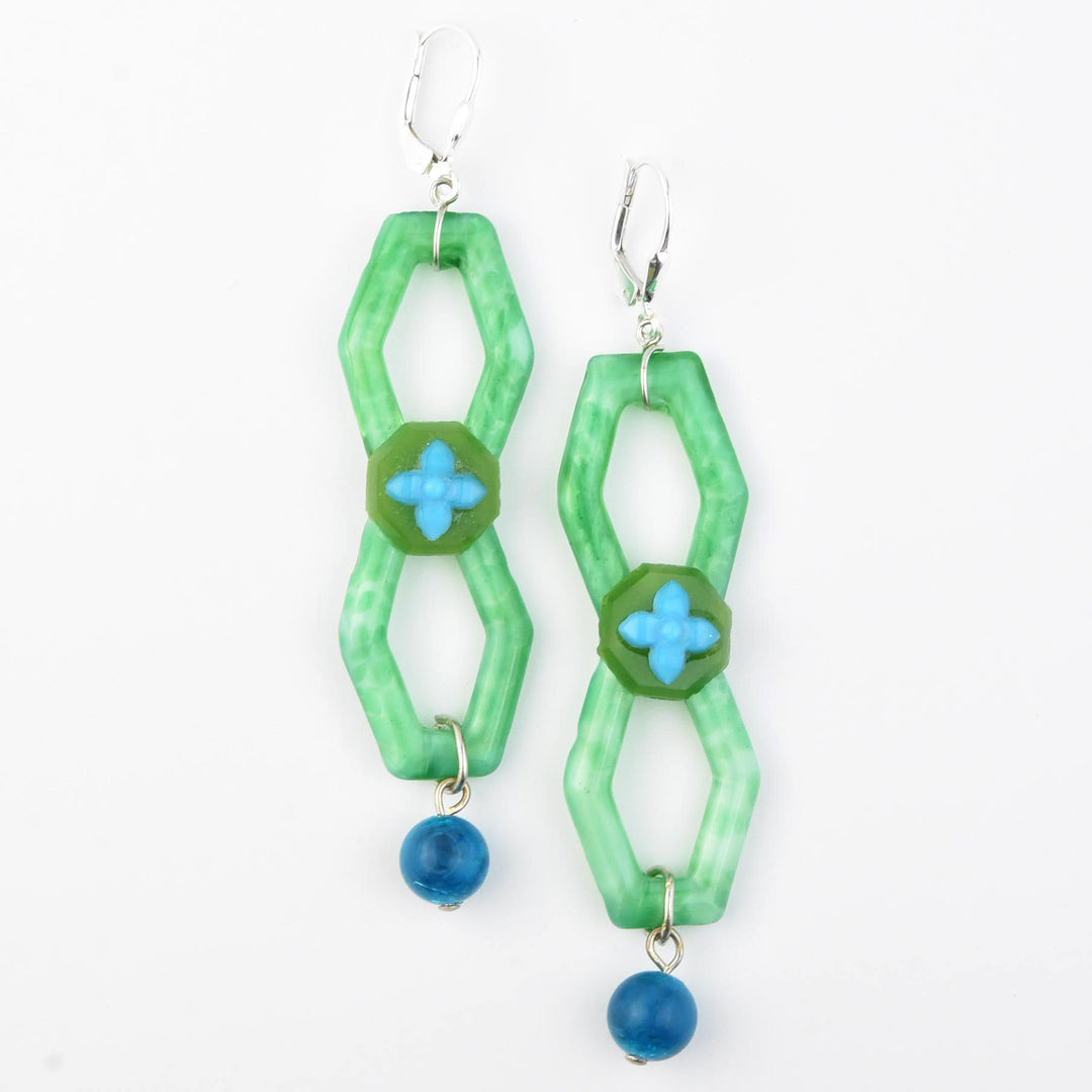 Vintage Glass Jade Drops - Goldmakers Fine Jewelry