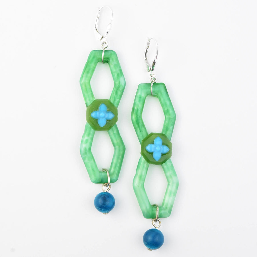 Vintage Glass Jade Drops - Goldmakers Fine Jewelry