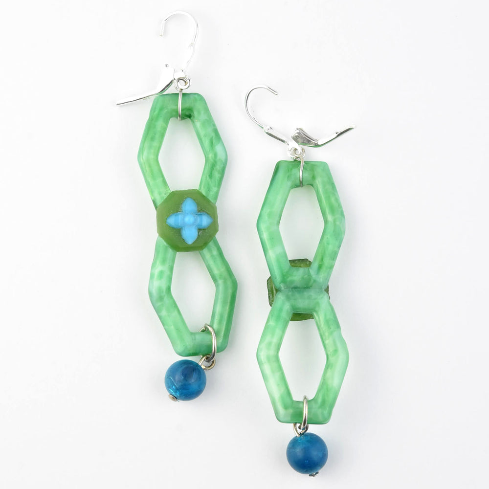 Vintage Glass Jade Drops - Goldmakers Fine Jewelry