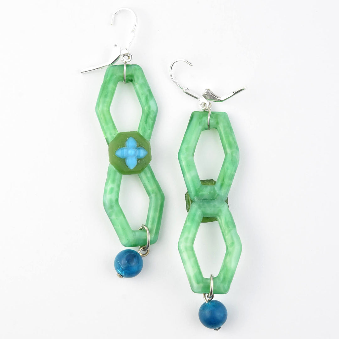 Vintage Glass Jade Drops - Goldmakers Fine Jewelry