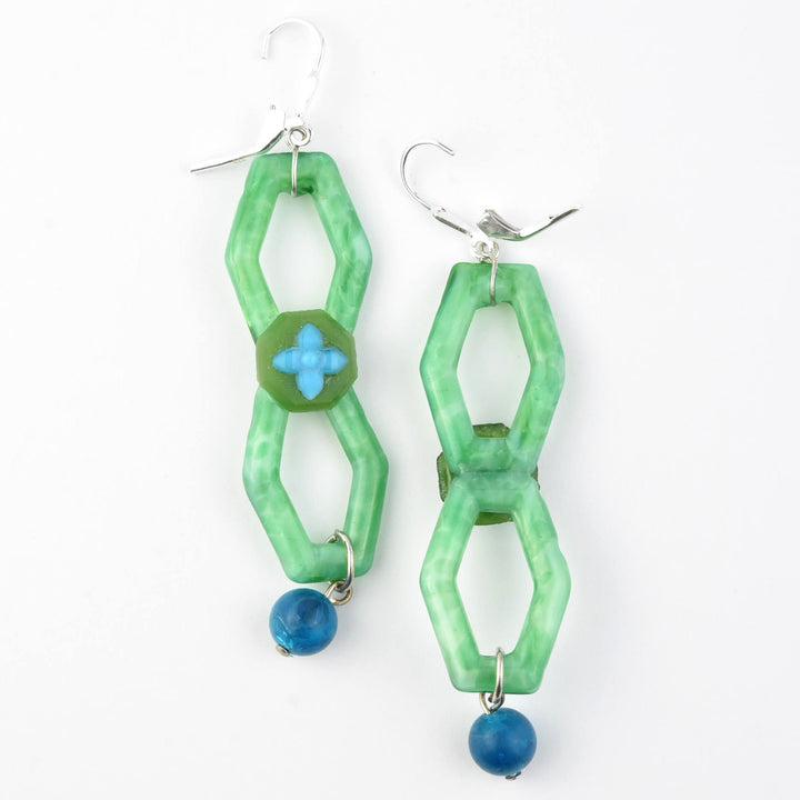 Vintage Glass Jade Drops - Goldmakers Fine Jewelry
