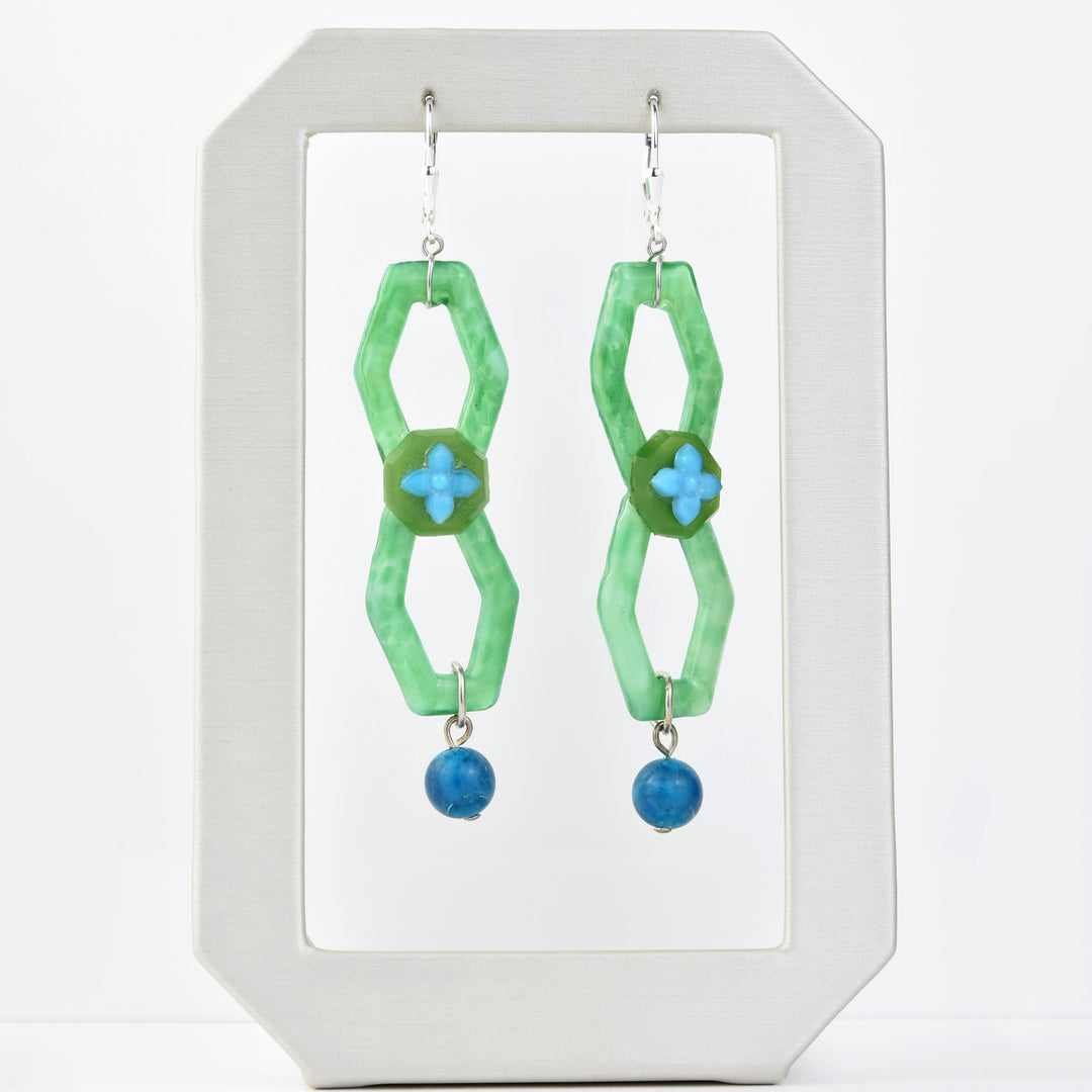 Vintage Glass Jade Drops - Goldmakers Fine Jewelry