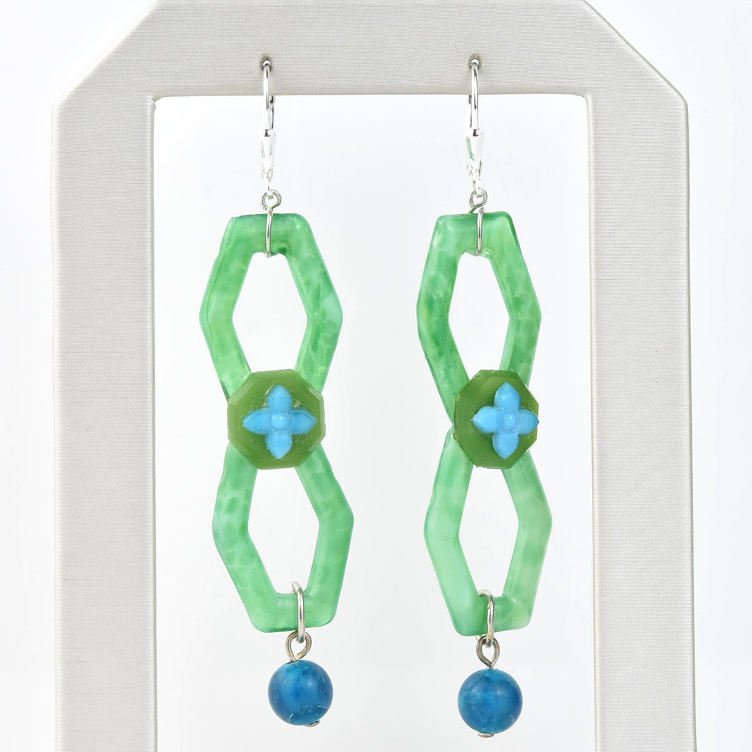 Vintage Glass Jade Drops - Goldmakers Fine Jewelry
