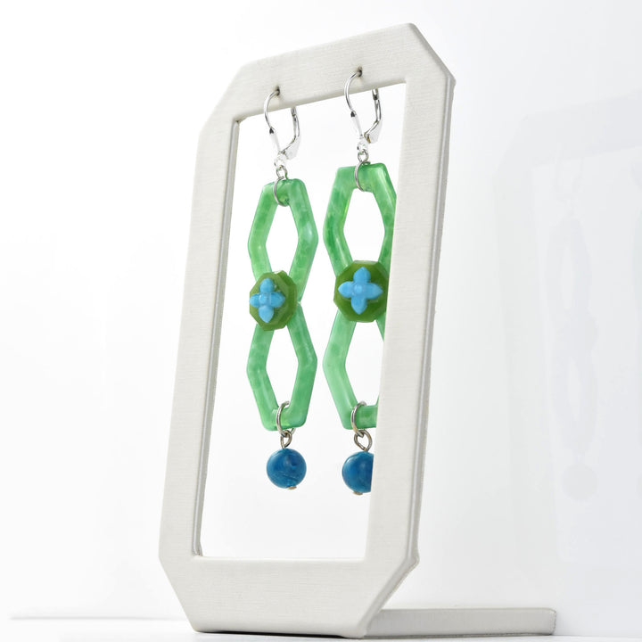 Vintage Glass Jade Drops - Goldmakers Fine Jewelry