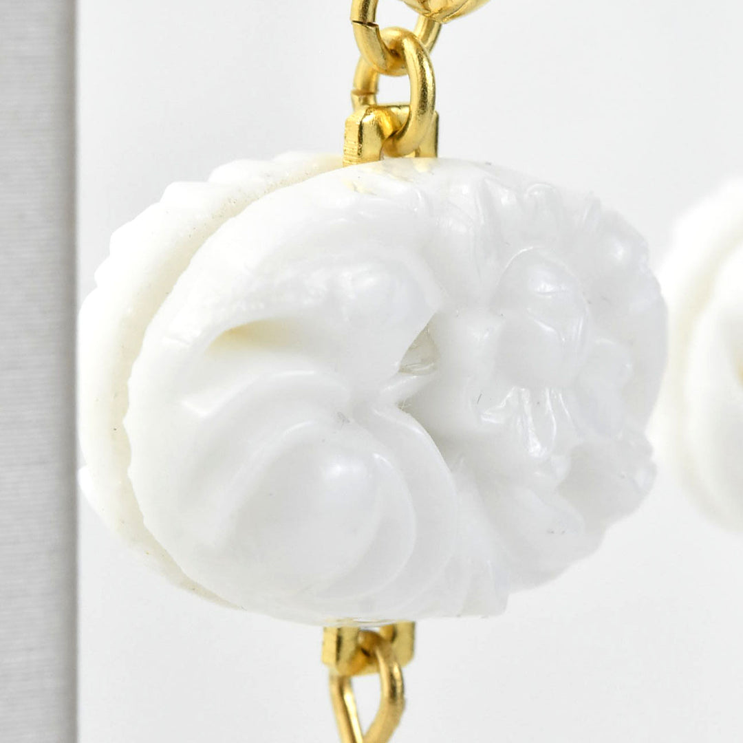 Vintage Milk Glass Earrings - Goldmakers Fine Jewelry