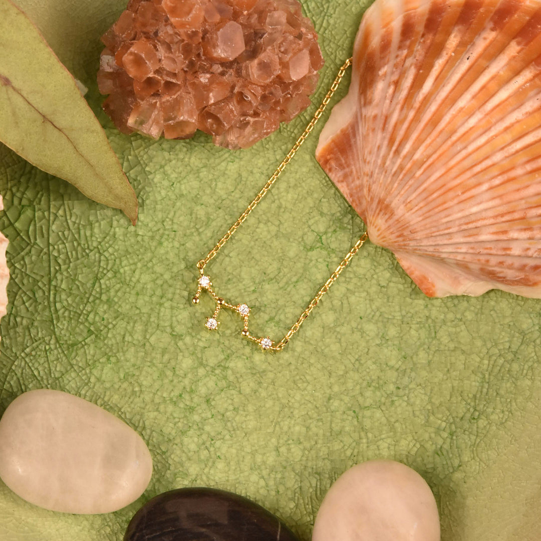 Virgo Constellation Necklace - Goldmakers Fine Jewelry