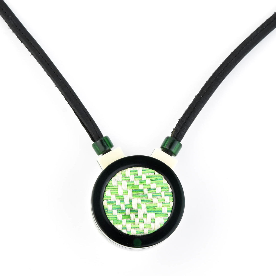 Vita Green Checkered Pendant Box - Goldmakers Fine Jewelry