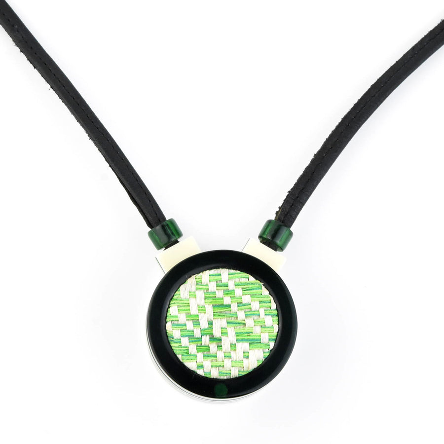 Vita Green Checkered Pendant Box - Goldmakers Fine Jewelry