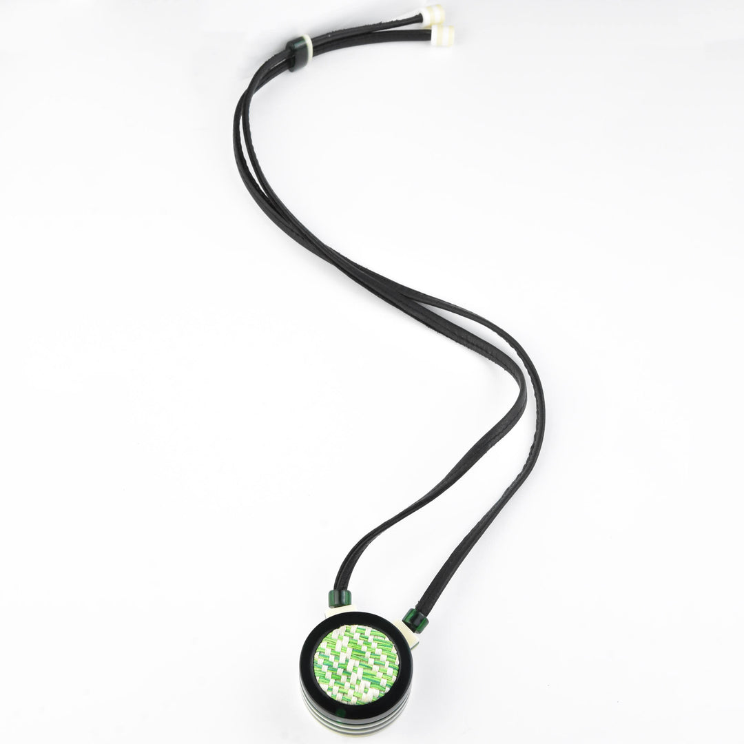 Vita Green Checkered Pendant Box - Goldmakers Fine Jewelry